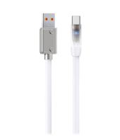 Remax Mecha Series Liquid Silicone Hajlékony USB-A - Type-C gyorstöltő kábel 100W - Fehér