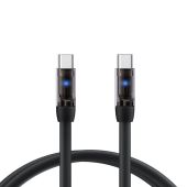 Remax Mecha Series Liquid Silicone Hajlékony USB Type-C gyorstöltő kábel 100W - Fekete