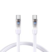 Remax Mecha Series Liquid Silicone Hajlékony USB Type-C gyorstöltő kábel 100W - Fehér