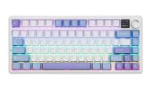 AULA F75 Max Vezeték Nélküli Mechanikus Gamer Billentyűzet - Fehér-Kék, USB, gamer, világítós, mechanikus, vezetékes, RGB