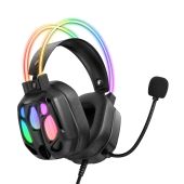 Onikuma X89 Vezetékes Gamer Fejhallgató RGB világítással - Fekete - Headset