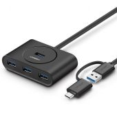 Ugreen 40850 USB 3.0 + USB-C 3.1 - 4 portos hub, OTG