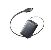 Anker Nano Power Bank (10000mAh, 45W, beépített, visszahúzható USB-C kábellel) Fekete - Powerbank
