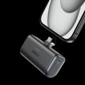 Anker Nano Power Bank (22.5W, beépített USB-C csatlakozóval), Fekete