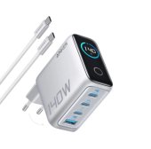 Anker Charger (140W, 4-Port, PD 3.1) with USB-C Cable Silver - Hangszóró