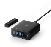 Anker 749 Charger (112W, 6 Ports, GaN), Fekete