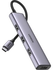 UGREEN CM473 4 az 1-ben USB-C USB 3.0 Hub - Szürke