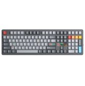 AULA F108 PRO V2 Tri-Mode Vezeték Nélküli Mechanikus Gamer Billentyűzet - Szürke, USB, gamer, mechanikus, vezetékes