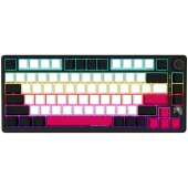 LORGAR KBP7075W Vezeték Nélküli Mechanikus Gamer Billentyűzet - Fekete/Piros (Angol Kiosztás), USB, gamer, világítós, mechanikus, vezetékes, RGB