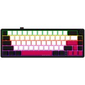 LORGAR KBP70MW, Vezetéknélküli 65% Mechanikus Gamer Pro Billentyűzet - Fekete-Piros, USB, gamer, világítós, mechanikus, vezetékes, RGB