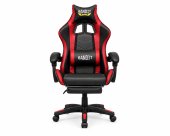 BANDIT Inferno V2 lábtartós gamer szék - Fekete/Piros
