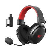 Havit H2015 Pro Five-Mode Vezeték Nélküli Gamer Headset - Fekete-Piros, mikrofonos, gamer