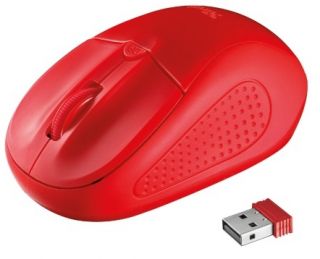Trust Primo Wireless egér Piros