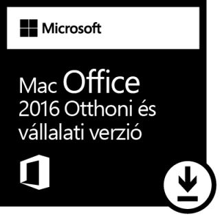 Microsoft Office 2016 MAC Otthoni és kisvállalati verzió elektronikus licensz (Letölthető)