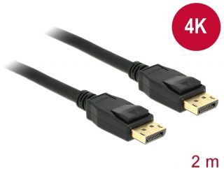 DeLock Displayport kábel, aranyozott 4K 2m
