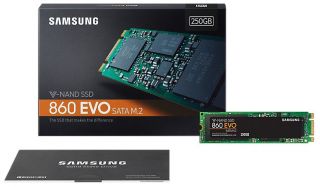 Samsung 250GB SSD SATA3 M.2 860 EVO MZ-N6E250BW